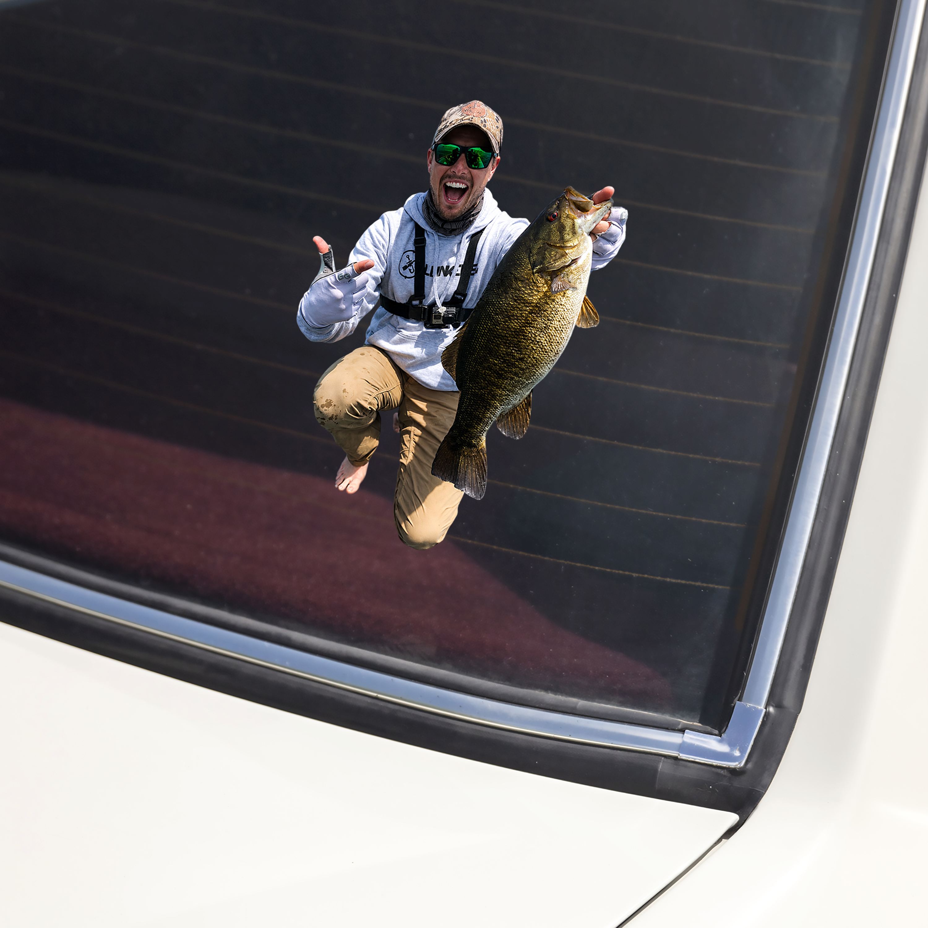 Personalized Fishing Lover Car Sticker Custom Photo Gift for Dad Decal Sticker GradoCreations