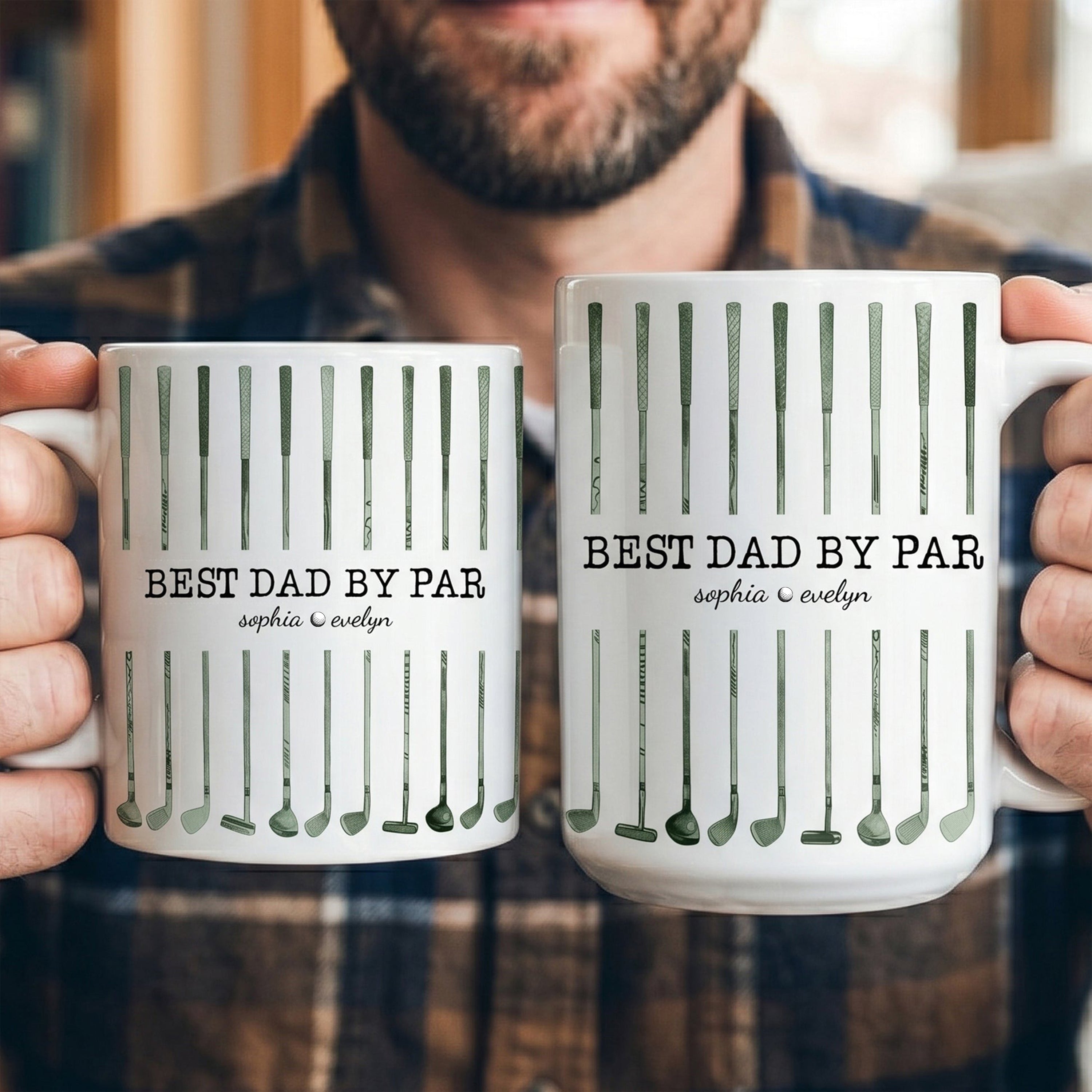 Personalized Golf Mug Best Dad Gift Custom Name for Father's Day HN590 - edge to edge mug fix GradoCreations