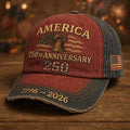 Personalized USA 250th Anniversary Embroidered Cap Gift HN590 - Embroidery Hat Josh GradoCreations