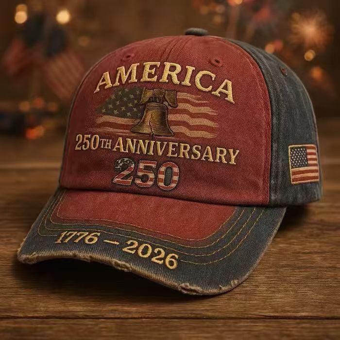 Personalized USA 250th Anniversary Embroidered Cap Gift HN590 - Embroidery Hat Josh GradoCreations