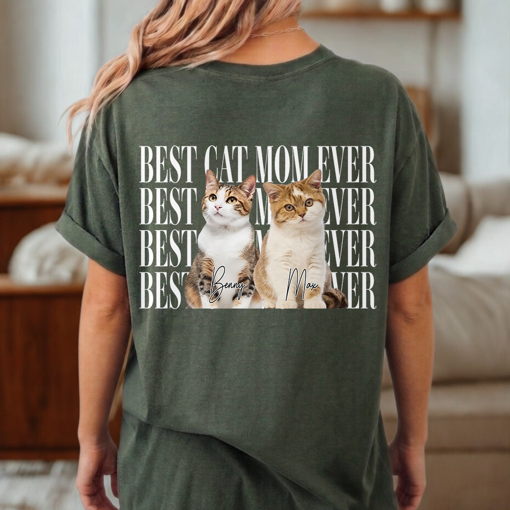 Personalized Photo Comfort Shirt Best Dog/Cat Dad Gift Comfort Shirt Back GradoCreations
