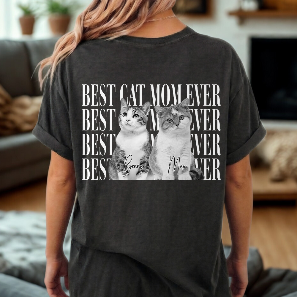 Personalized Photo Comfort Shirt Best Dog/Cat Dad Gift Comfort Shirt Back GradoCreations