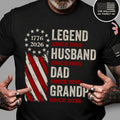 Personalized Dark Shirt for Dad, Grandpa Gift Idea Short Sleeve Print Shirt GradoCreations