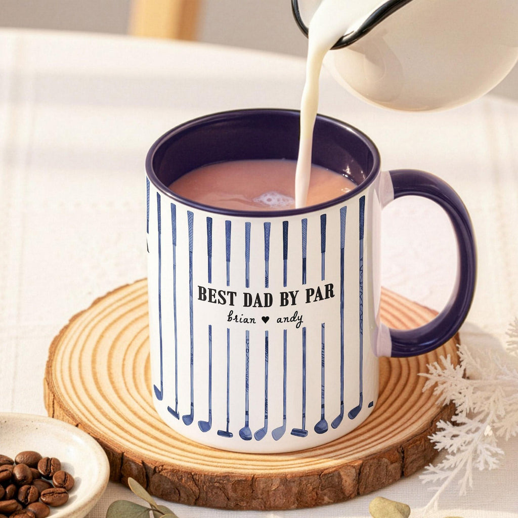 Personalized Golf Mug for Dad Custom Photo Gift Idea HN590 - Accent Mug fix GradoCreations