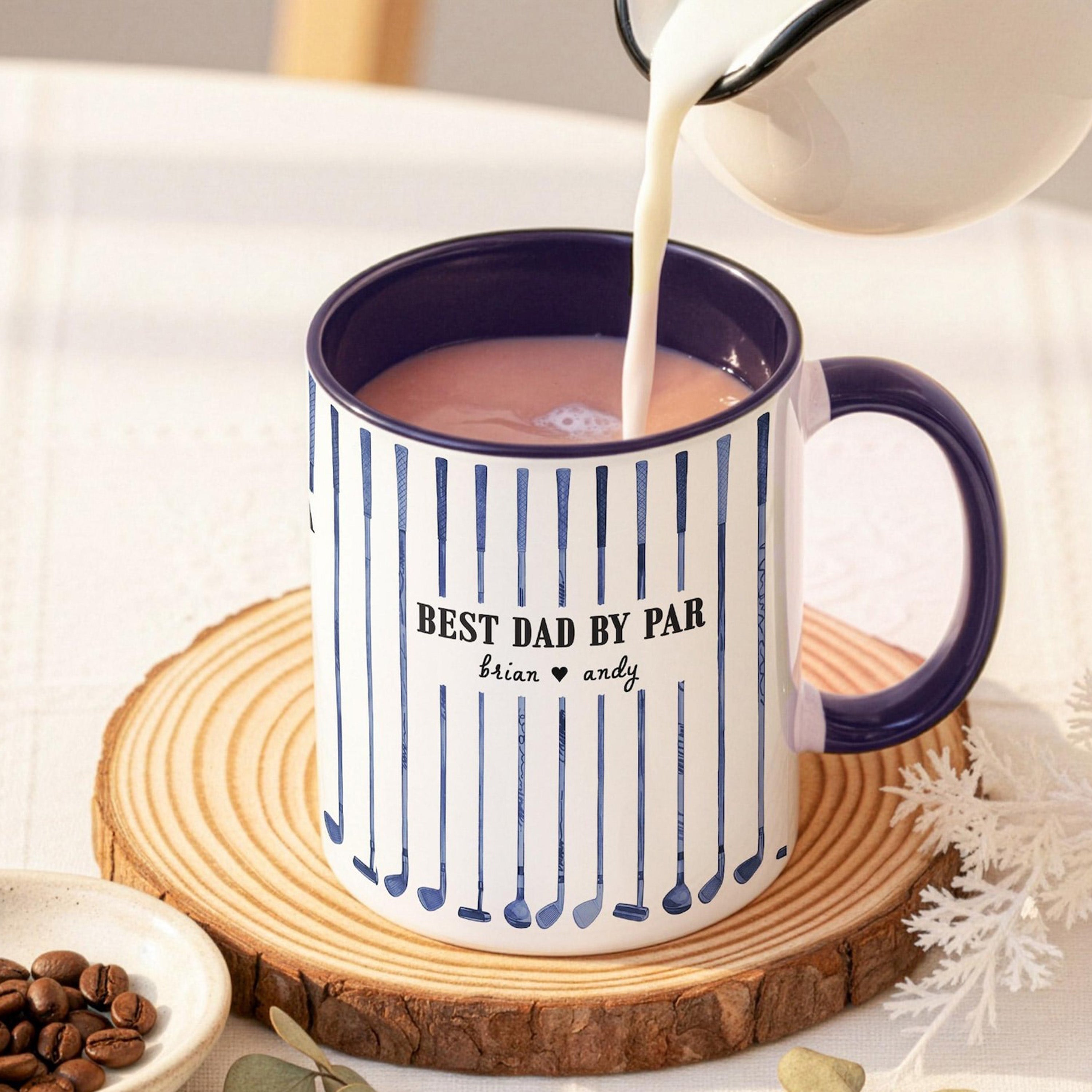 Personalized Golf Mug for Dad Custom Photo Gift Idea HN590 - Accent Mug fix GradoCreations