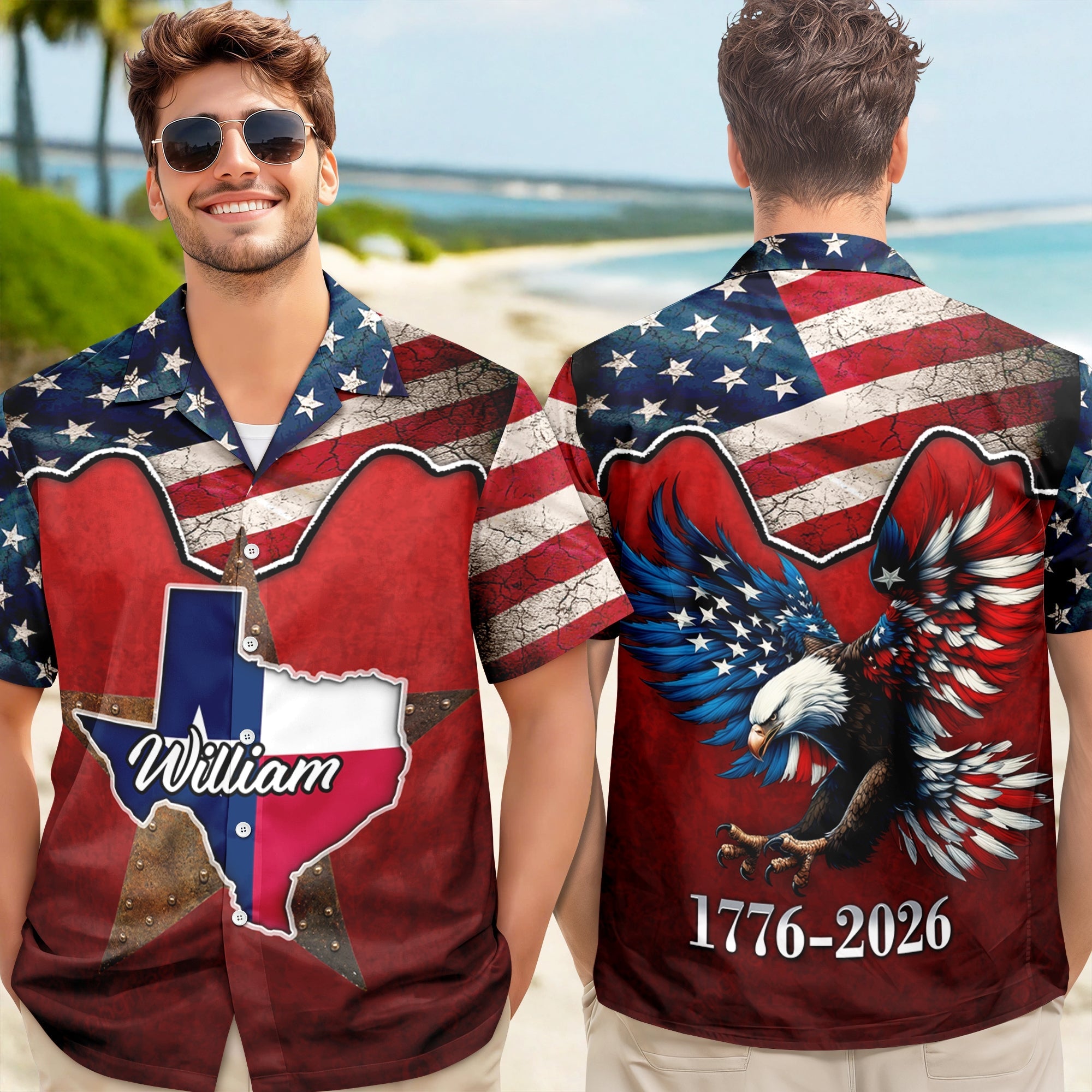 Personalized Hawaiian Shirt Custom Name 250th Anniversary Gift for Dad HN590 - AOP Hawai Shirt GradoCreations