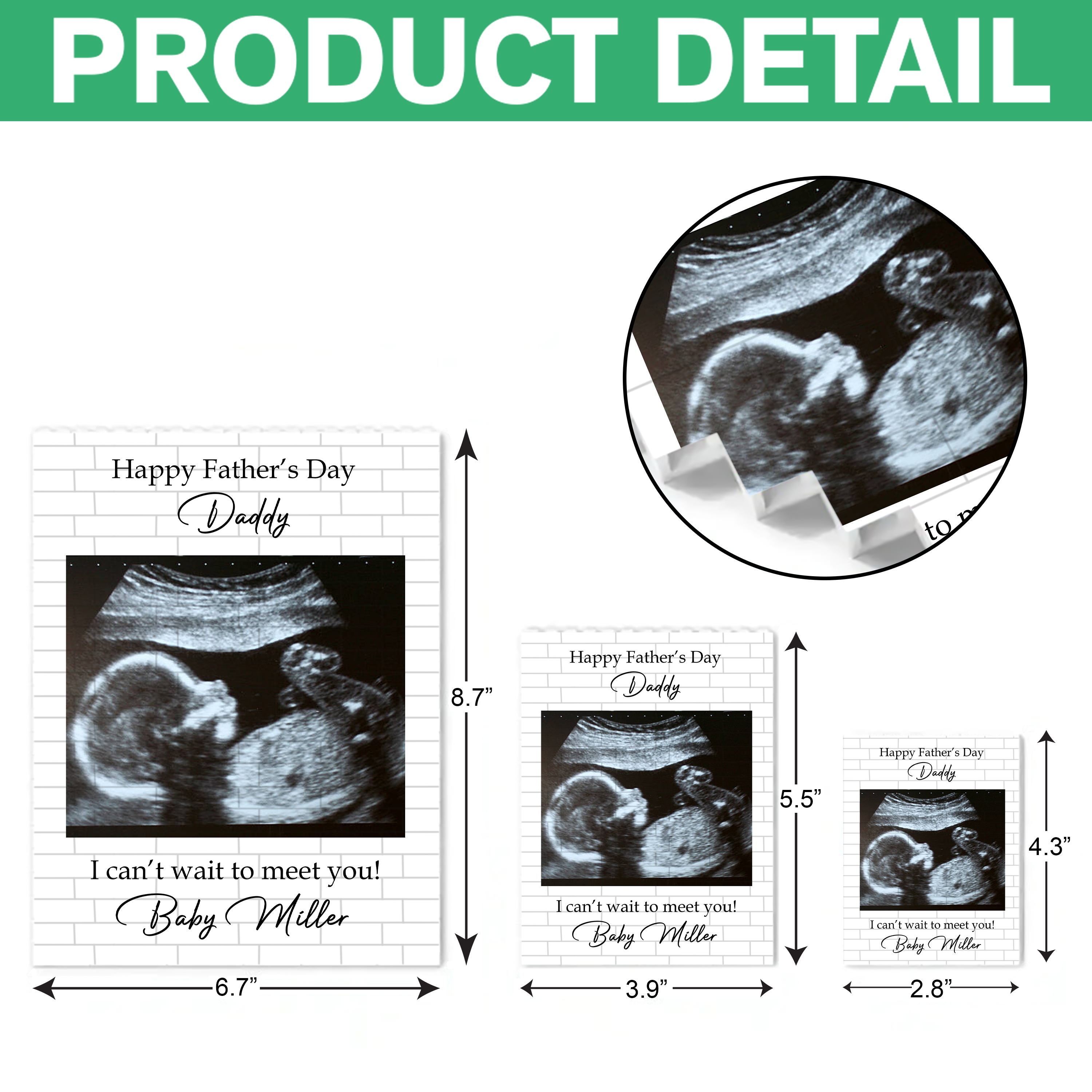 Personalized Baby Bump Photo Building Block Gift for Dad HN590 - Building Blocks GradoCreations