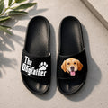 Personalized Dog Photo Slide Sandals Custom Gift for Dog Dad HN590 - Slide Sandals GradoCreations