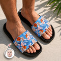 Personalized Photo Slide Sandals Custom Face Gift for Dog Lovers HN590 - Slide Sandals GradoCreations