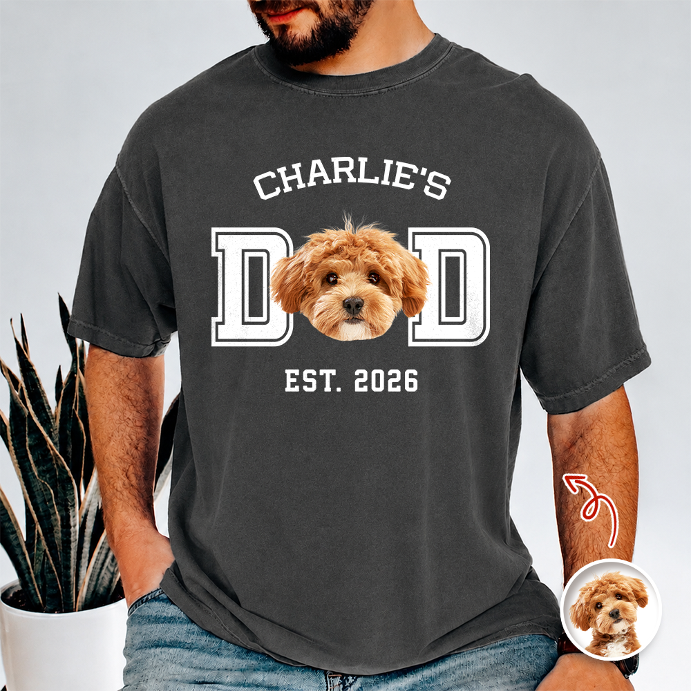 Personalized Photo Comfort Shirt Gift for Dog Cat Dad Comfort Shirt GradoCreations