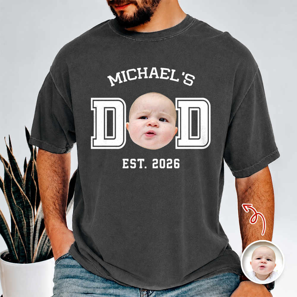 Personalized Comfort Shirt Custom Photo Gift for Dad Comfort Shirt GradoCreations