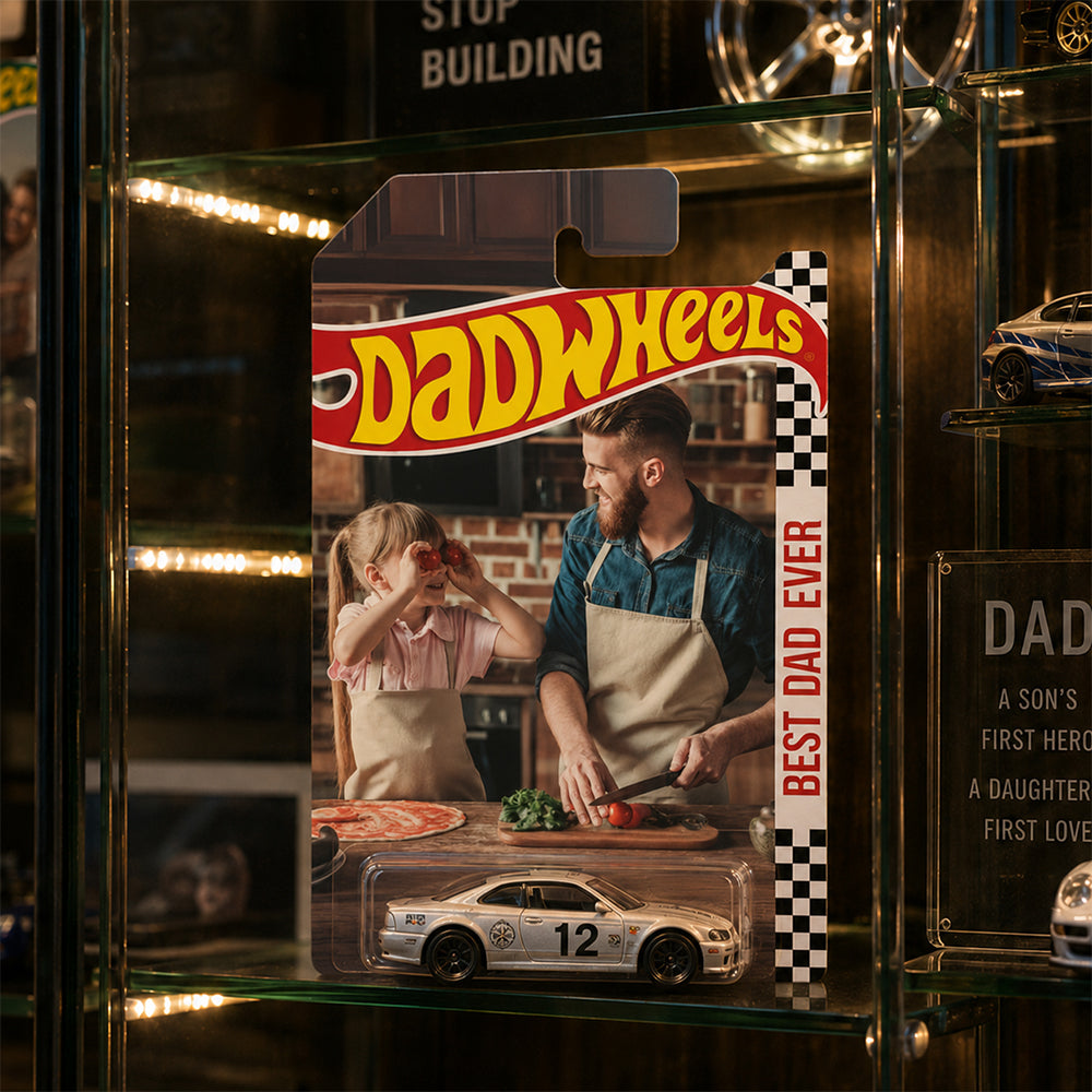 Personalized Hot Wheels Packaging Custom Photo Gift for Dad HN590 - Hot Wheels GradoCreations