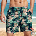 Personalized Photo Beach Shorts Custom Vacation Gift for Dad HN590 - Beach-Shorts GradoCreations