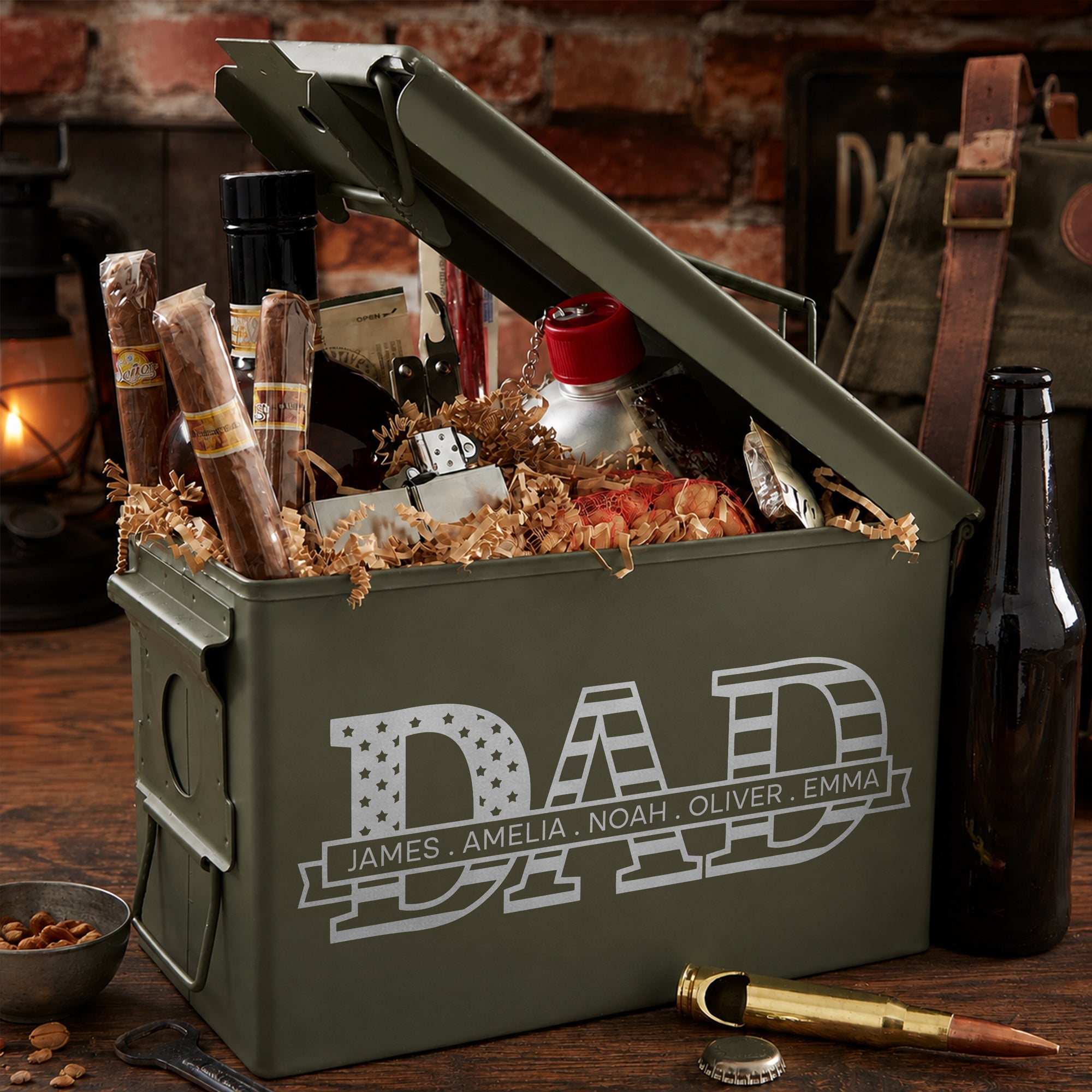 Personalized Dad Ammo Box Custom Name Gift for Father's Day HN590 - Ammo Box BCF fix GradoCreations
