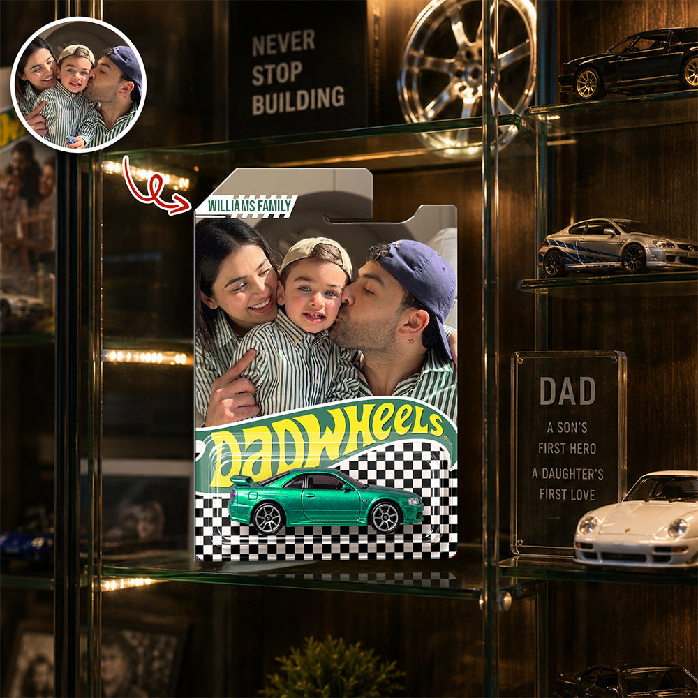 Personalized Hot Wheels Packaging Custom Photo Gift for Dad HN590 - Hot Wheels GradoCreations