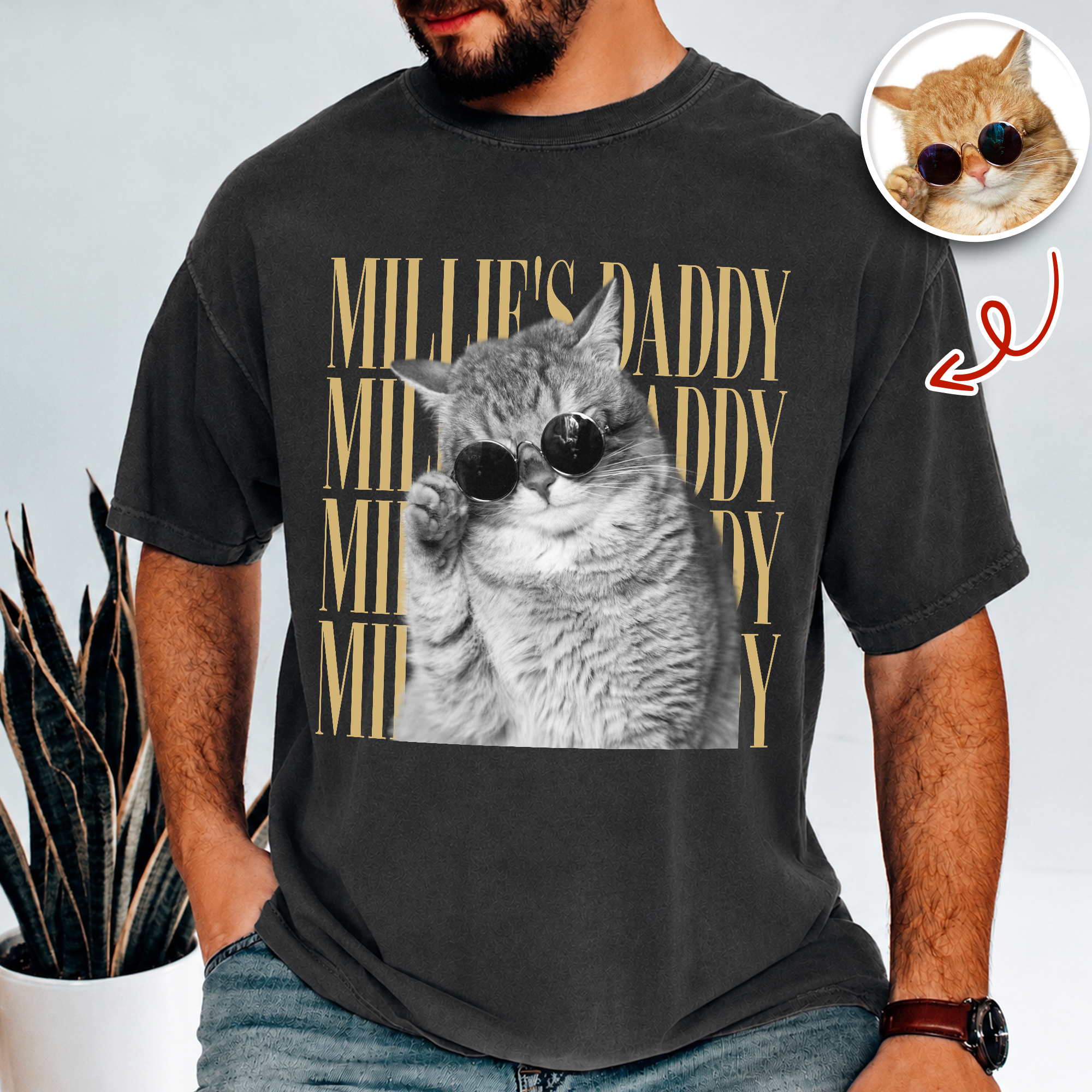 Personalized Vintage Photo Comfort Shirt for Dog/Cat Parents Comfort Shirt GradoCreations