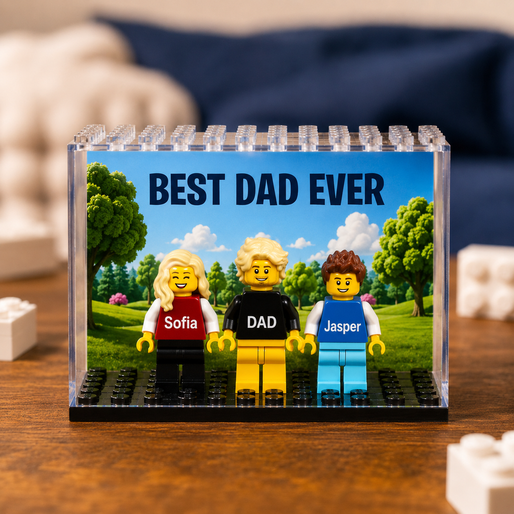 Custom Minifigure Building Blocks Gift for Graduation Family HN590 - Minifigure Building Blocks FIX GradoCreations