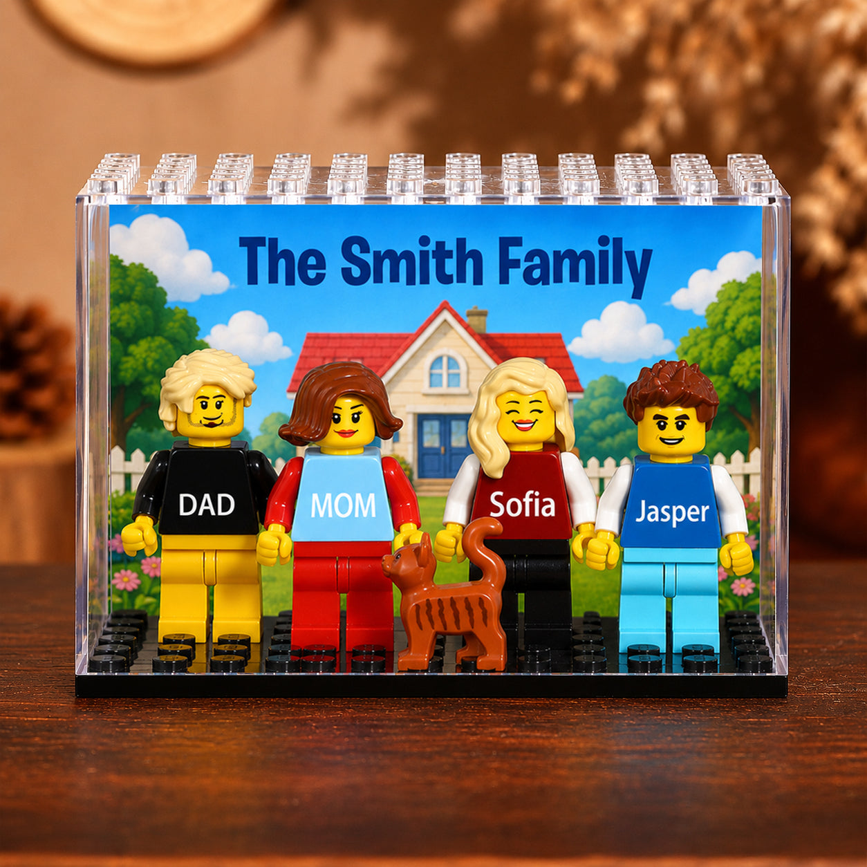 Custom Minifigure Building Blocks Gift for Graduation Family HN590 - Minifigure Building Blocks FIX GradoCreations