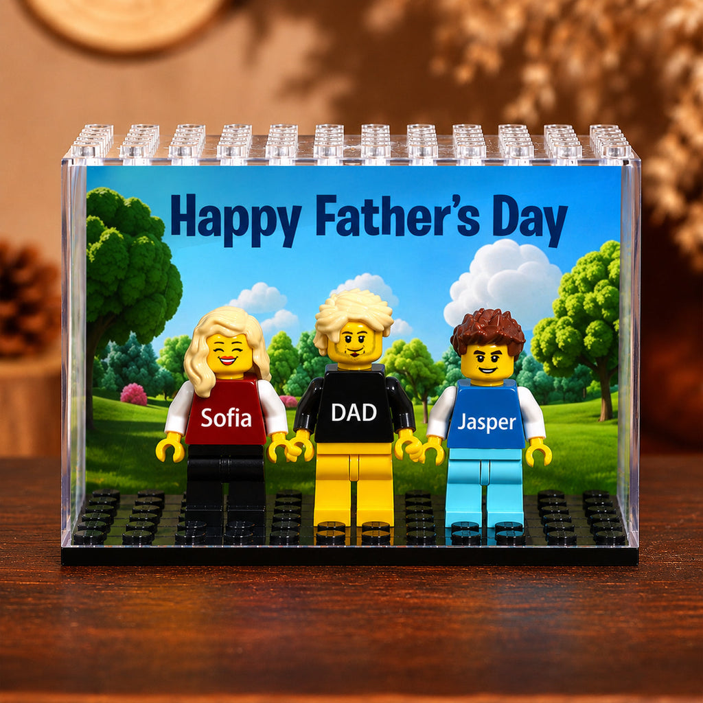 Custom Minifigure Building Blocks Gift for Graduation Family HN590 - Minifigure Building Blocks FIX GradoCreations
