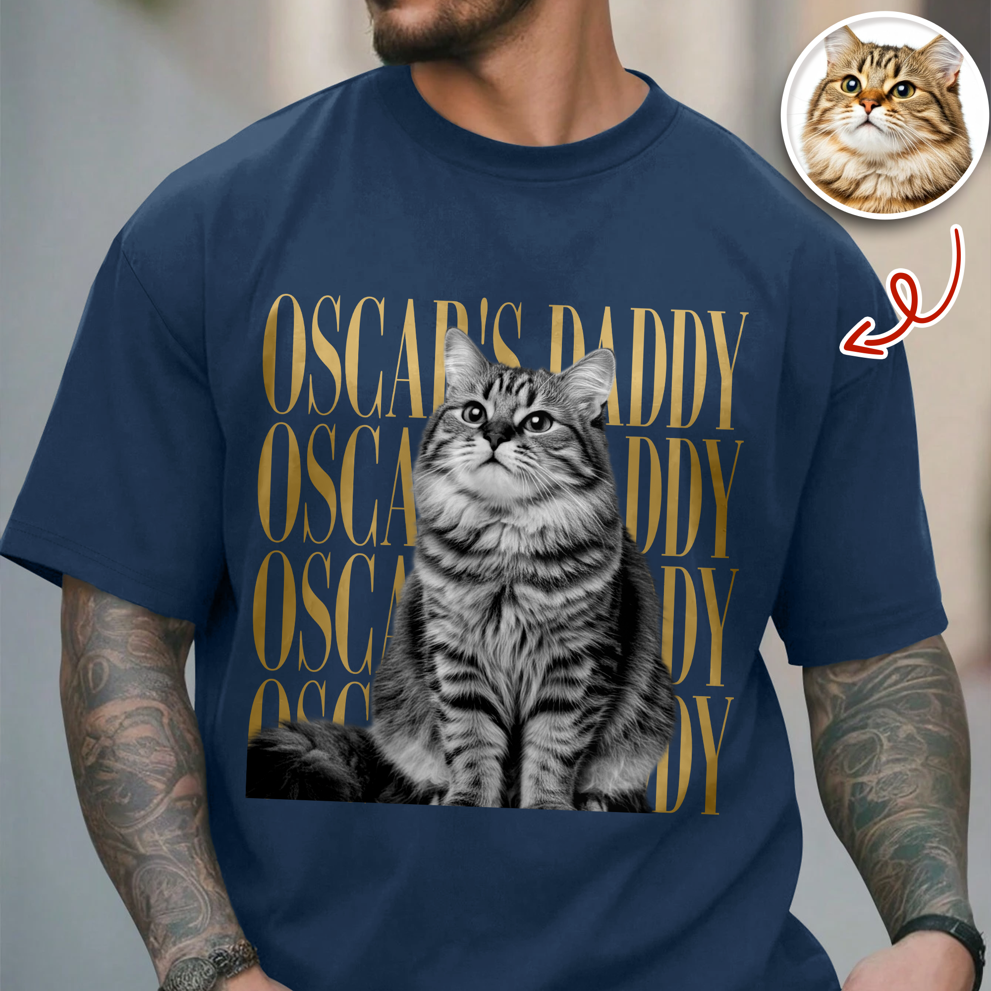 Personalized Vintage Photo Comfort Shirt Gift for Dad/Mom Comfort Shirt GradoCreations
