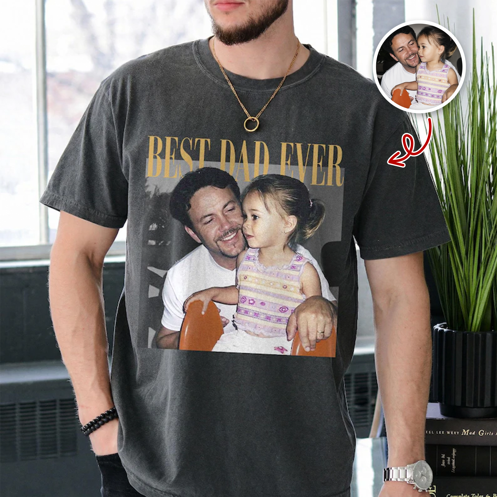 Personalized Photo Comfort Shirt Gift for Dad or Grandpa Comfort Shirt FIX GradoCreations