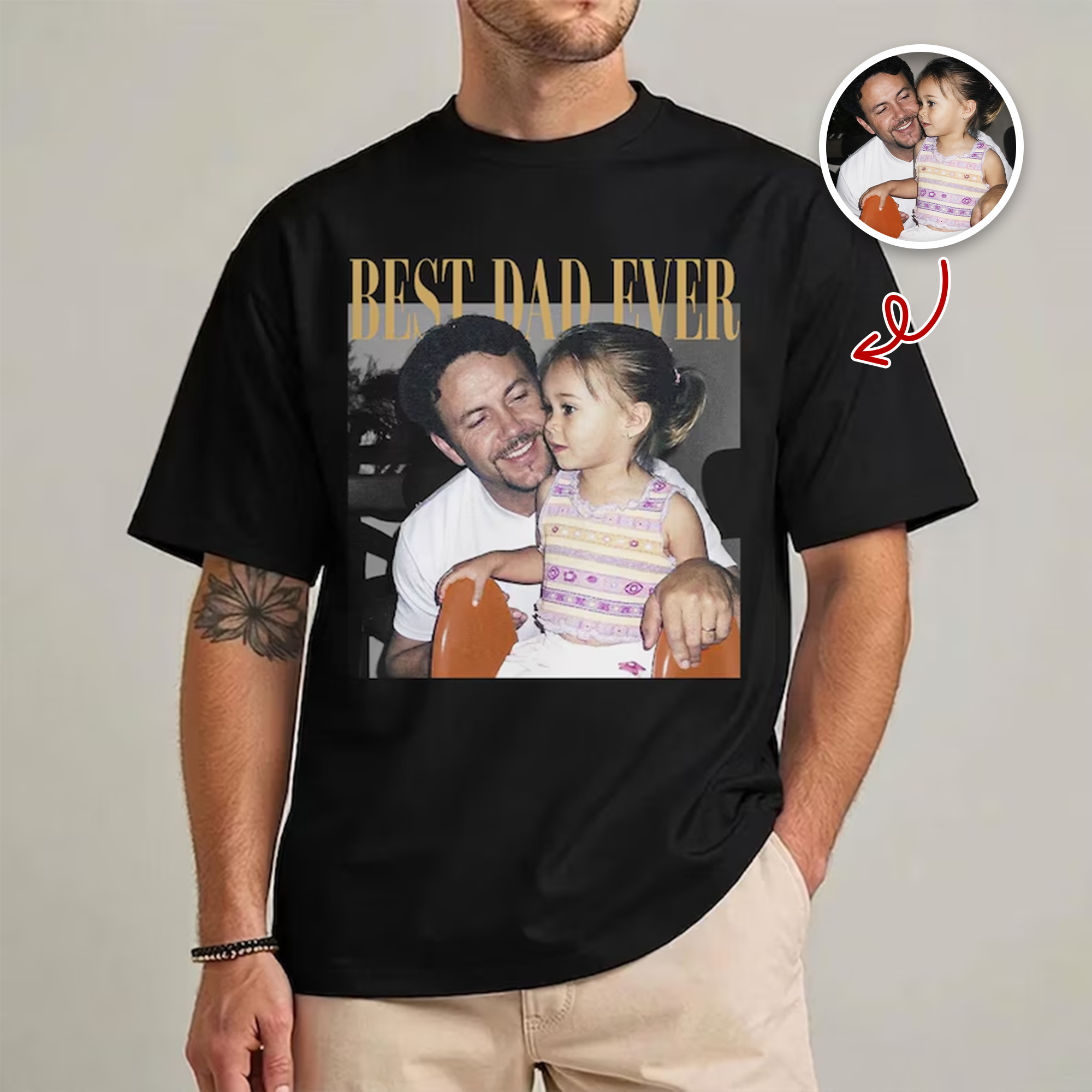 Personalized Photo Comfort Shirt Gift for Dad or Grandpa Comfort Shirt FIX GradoCreations