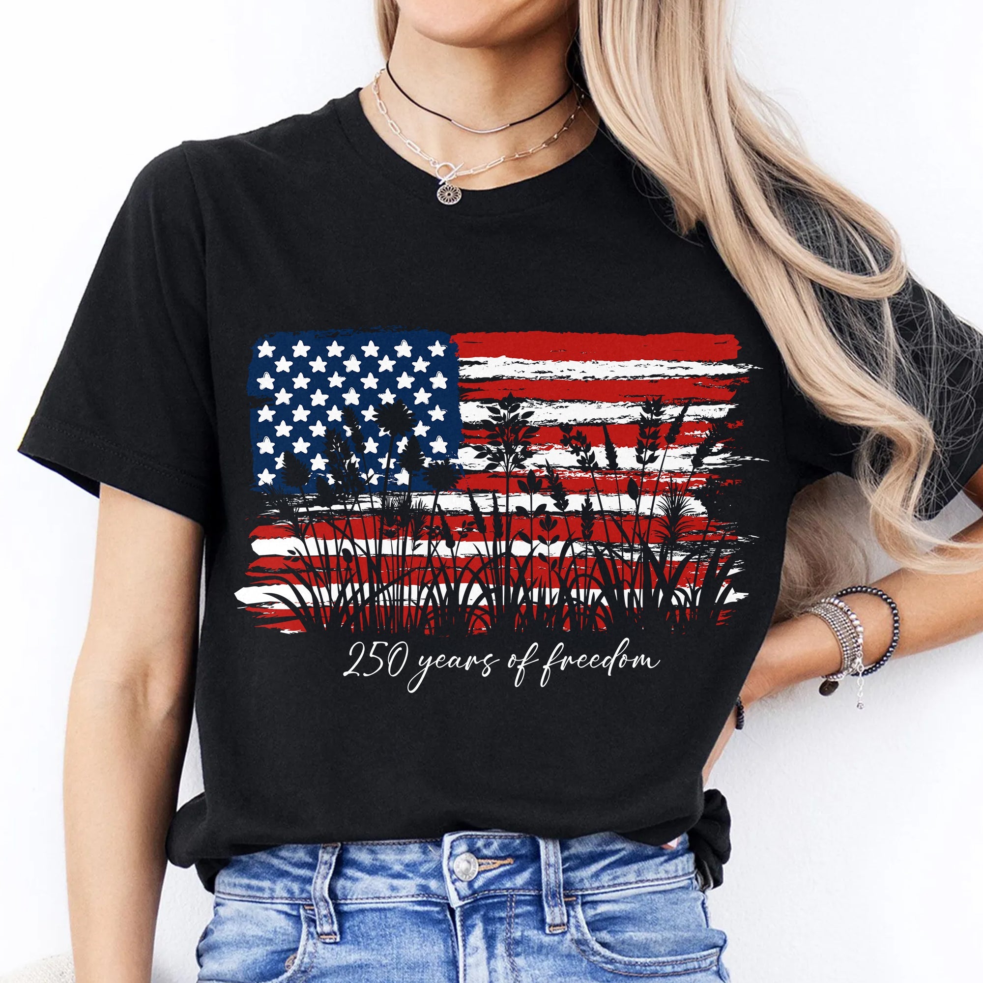 Personalized Patriotic T-Shirt Custom Text 250 Years Gift HN590 - Tshirt GradoCreations