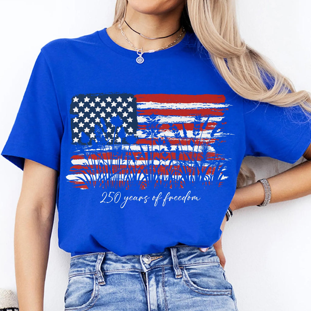 Personalized Patriotic T-Shirt Custom Text 250 Years Gift HN590 - Tshirt GradoCreations