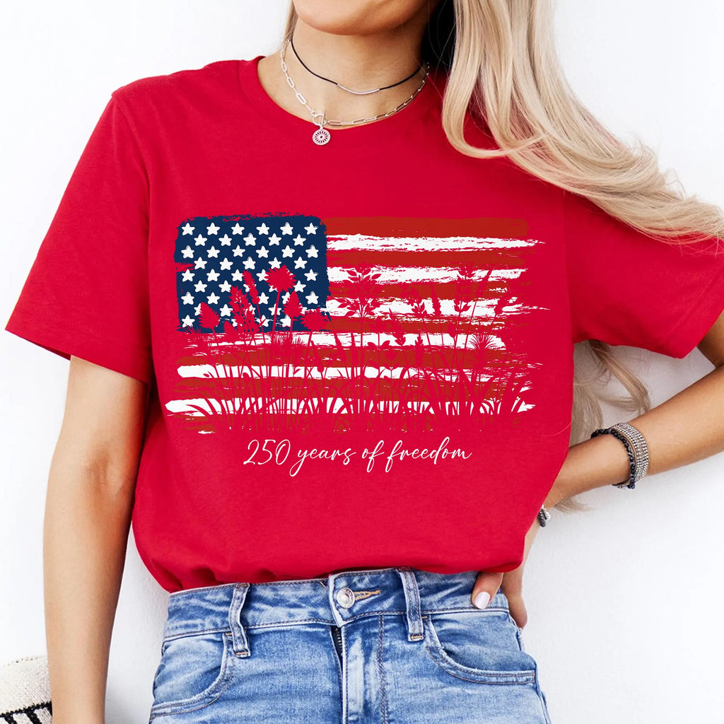 Personalized Patriotic T-Shirt Custom Text 250 Years Gift HN590 - Tshirt GradoCreations