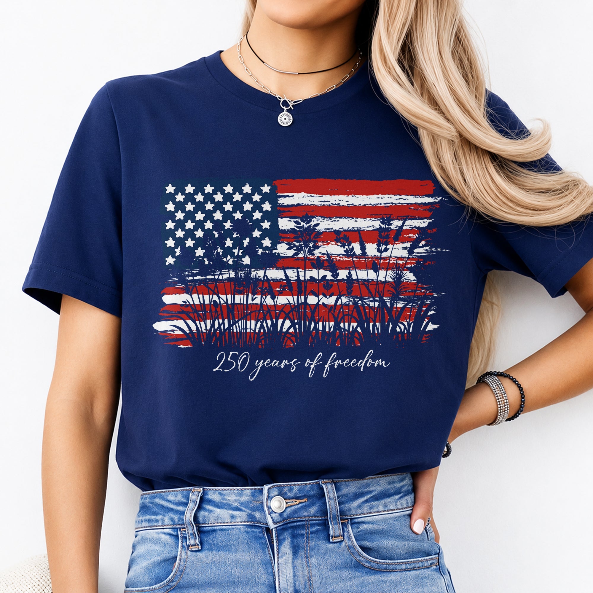 Personalized Patriotic T-Shirt Custom Text 250 Years Gift HN590 - Tshirt GradoCreations