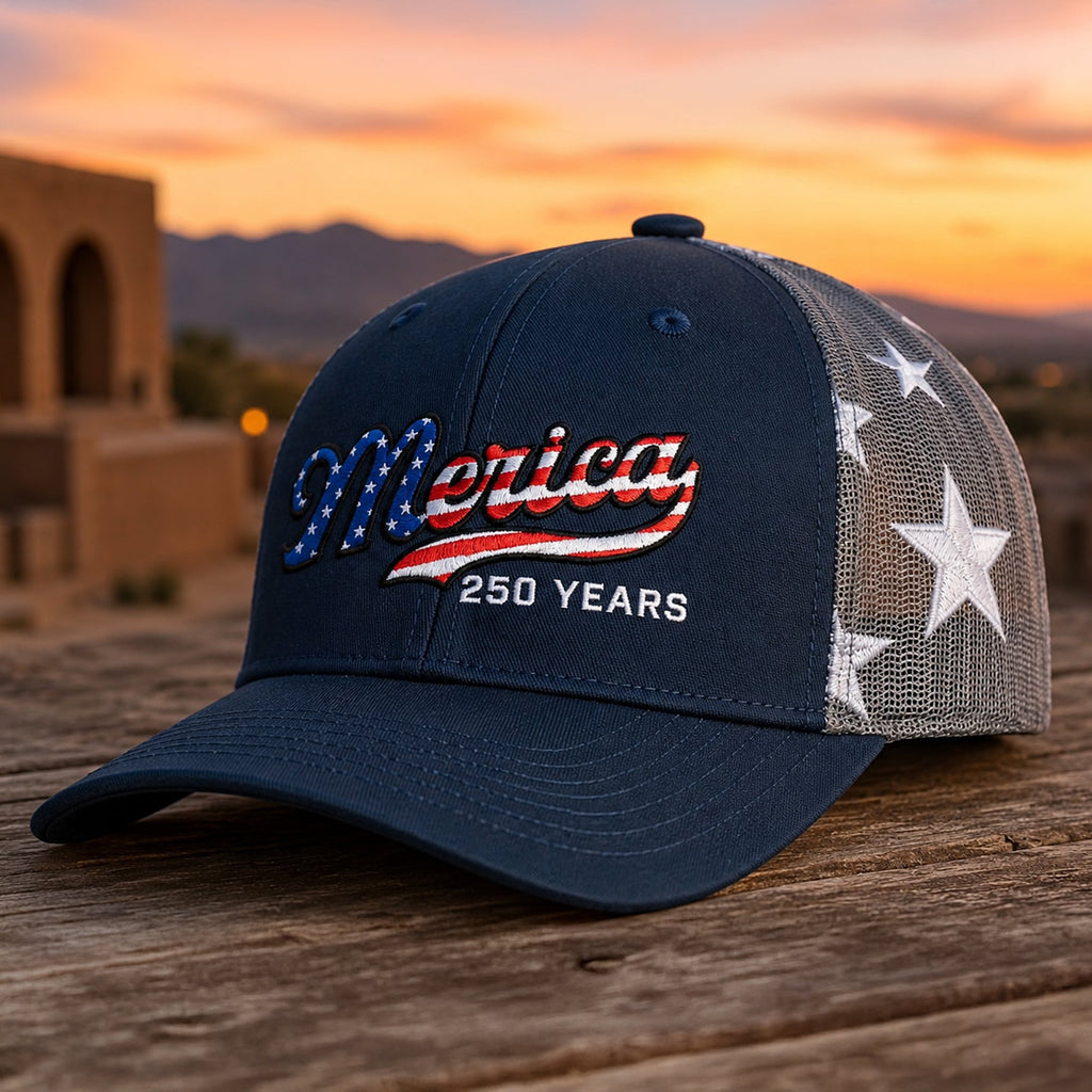 Personalized Patriotic Embroidered Trucker Hat USA Gift HN590 - Embroidered Trucker Hat GradoCreations