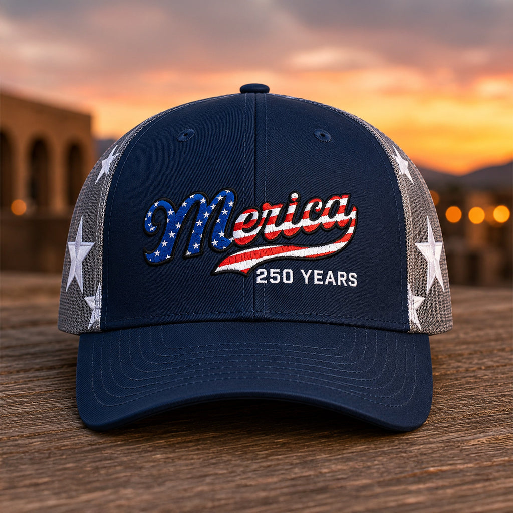 Personalized Patriotic Embroidered Trucker Hat USA Gift HN590 - Embroidered Trucker Hat GradoCreations