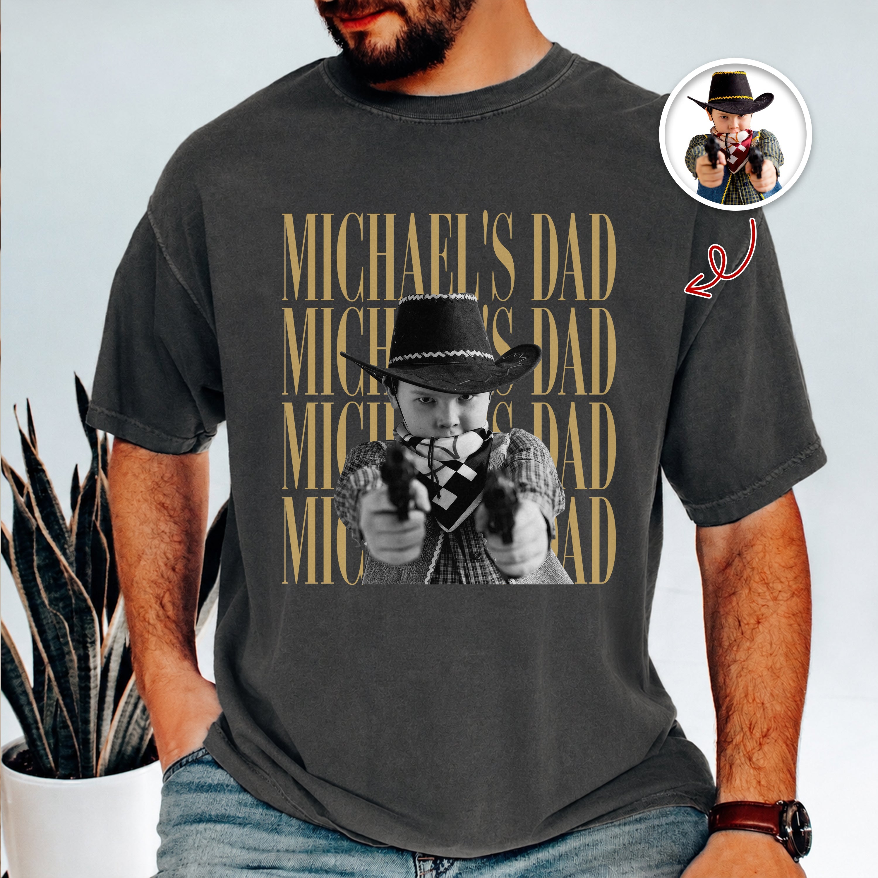 Personalized Vintage Photo Comfort Shirt Gift for Mom/Dad Comfort Shirt GradoCreations