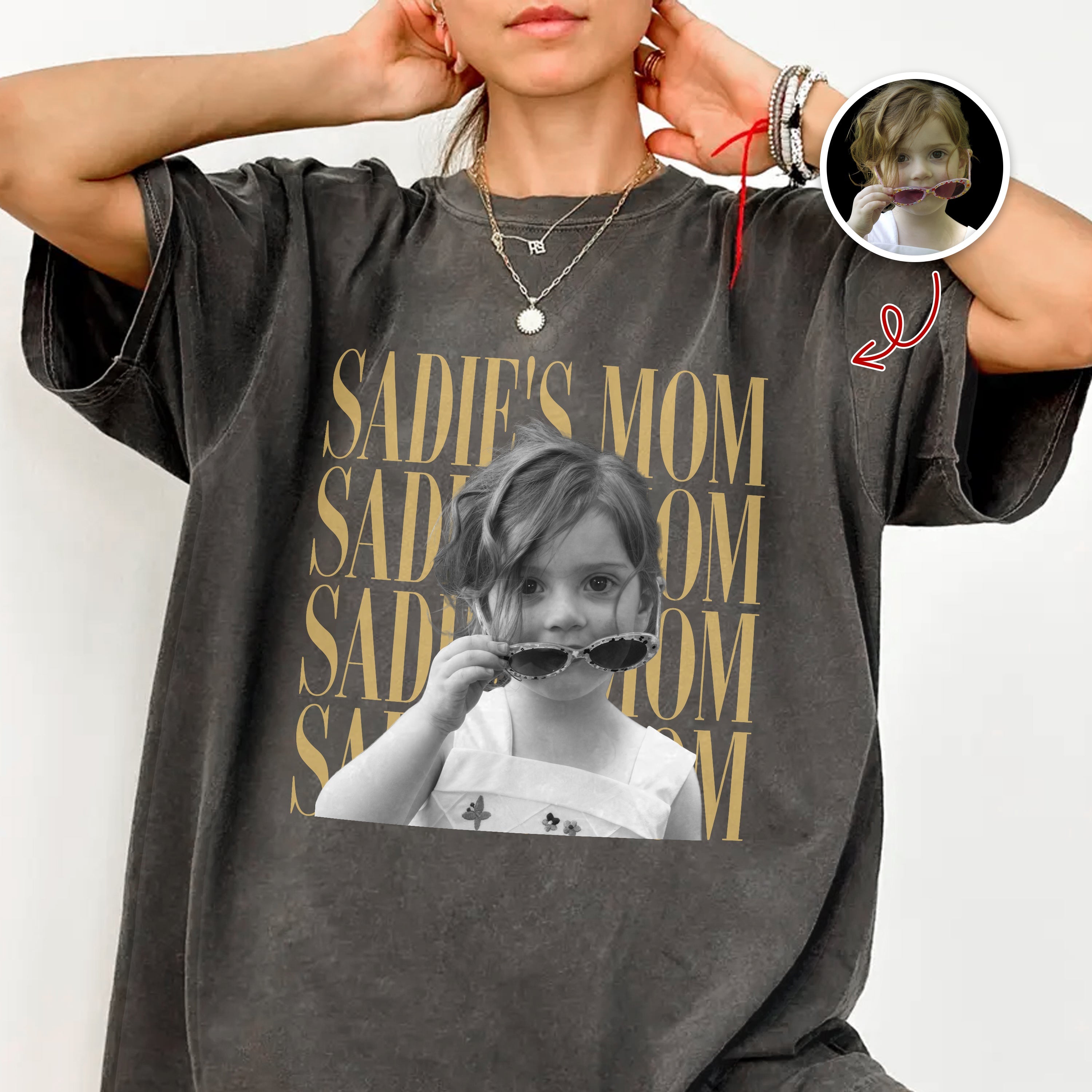 Personalized Vintage Photo Comfort Shirt Gift for Mom/Dad Comfort Shirt GradoCreations
