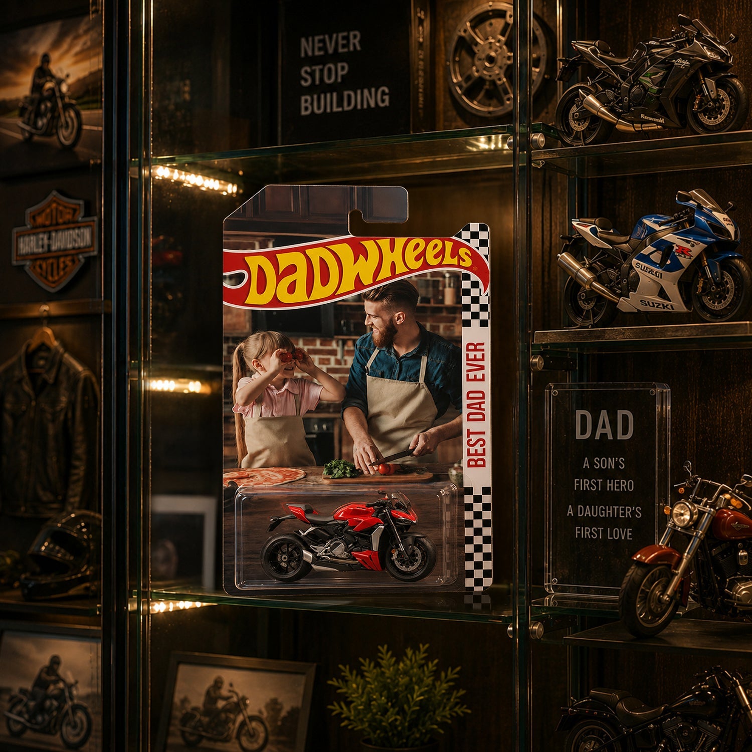 Personalized Hot Wheels Packaging Gift for Dad with Photo HN590 - Hot Wheels GradoCreations