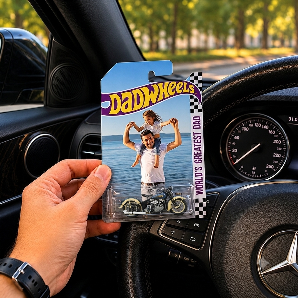 Personalized Hot Wheels Packaging Gift for Dad with Photo HN590 - Hot Wheels GradoCreations