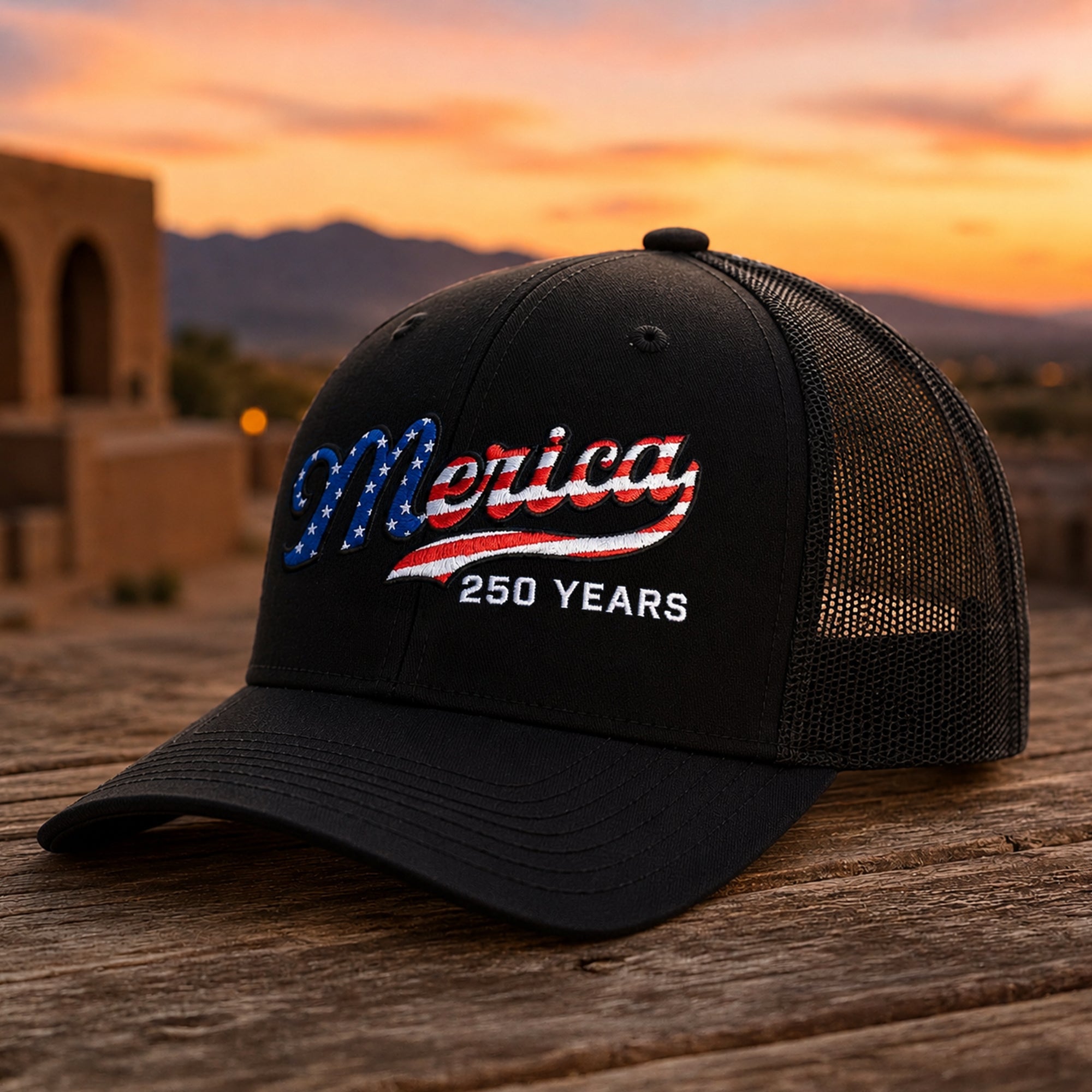 Personalized Patriotic Embroidered Trucker Hat USA Gift HN590 - Embroidered Trucker Hat GradoCreations