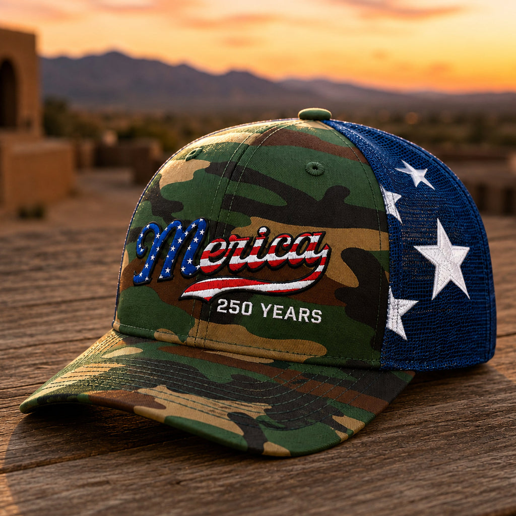 Personalized Patriotic Embroidered Trucker Hat USA Gift HN590 - Embroidered Trucker Hat GradoCreations