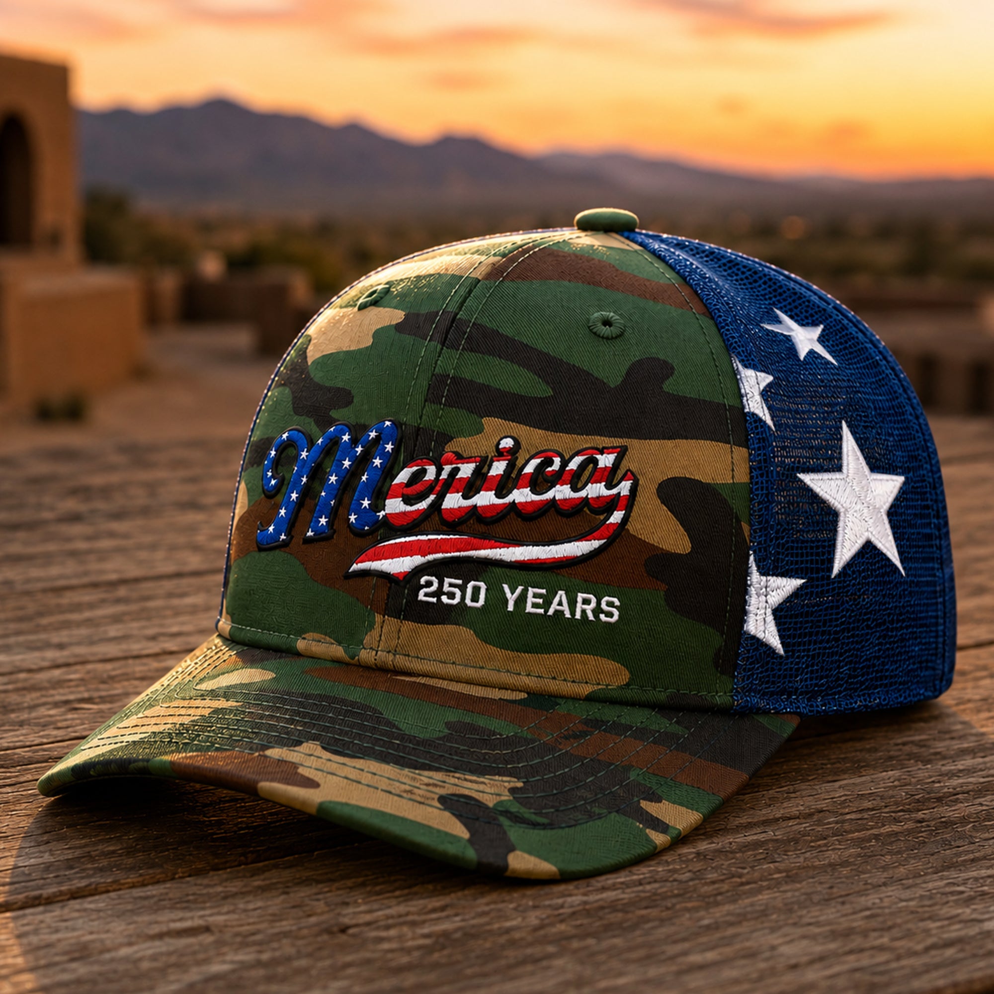 Personalized Patriotic Embroidered Trucker Hat USA Gift HN590 - Embroidered Trucker Hat GradoCreations