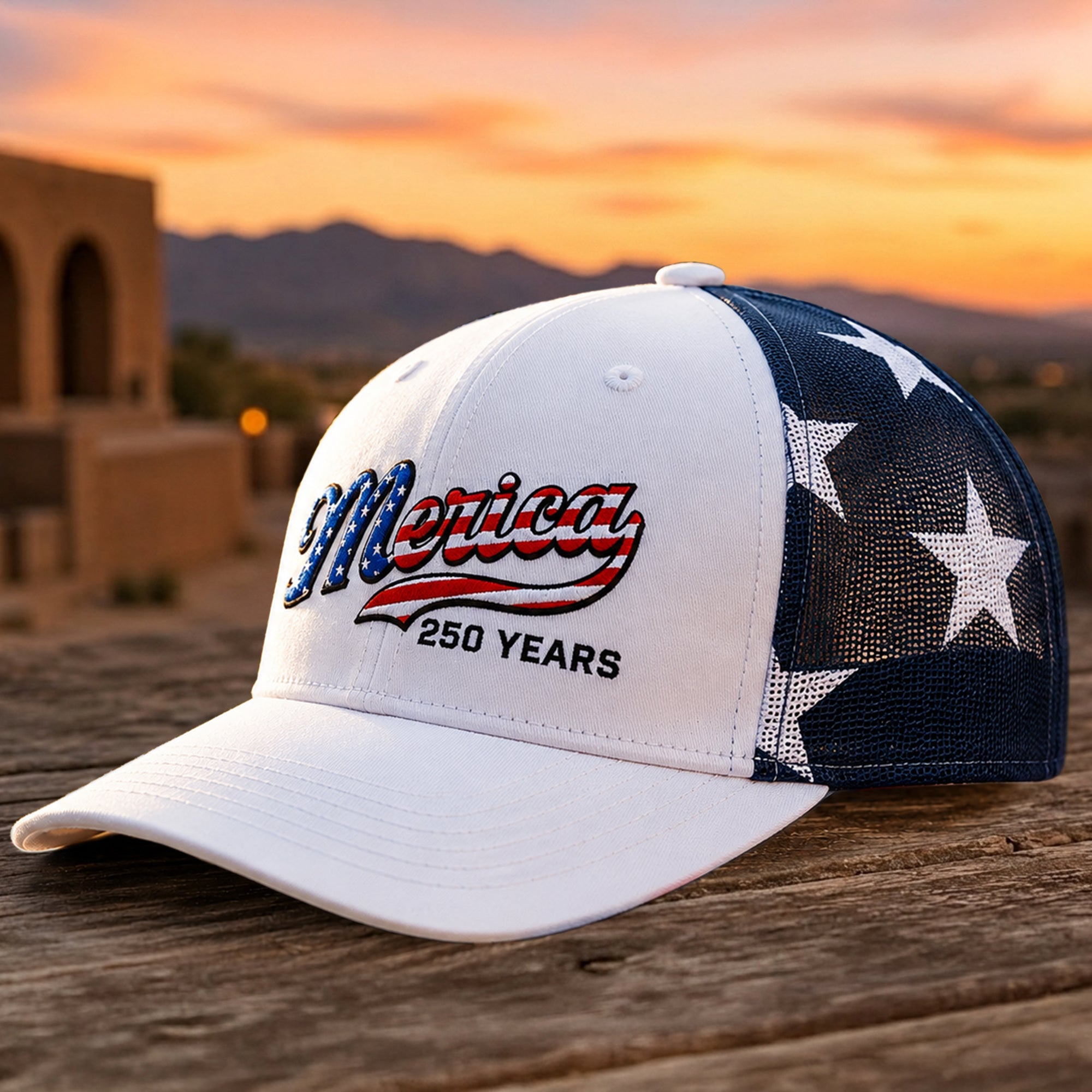 Personalized Patriotic Embroidered Trucker Hat USA Gift HN590 - Embroidered Trucker Hat GradoCreations