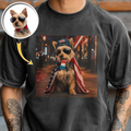 Personalized Dog Photo Comfort Shirt for Dog Lovers 4th of July Gift Comfort Shirt AI Fix GradoCreations