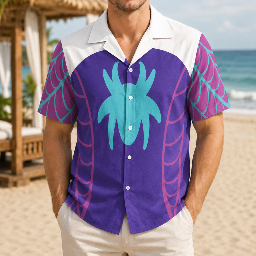 Personalized Superhero Hawaiian Shirt Costume for Him Hawaiian Shirt GradoCreations