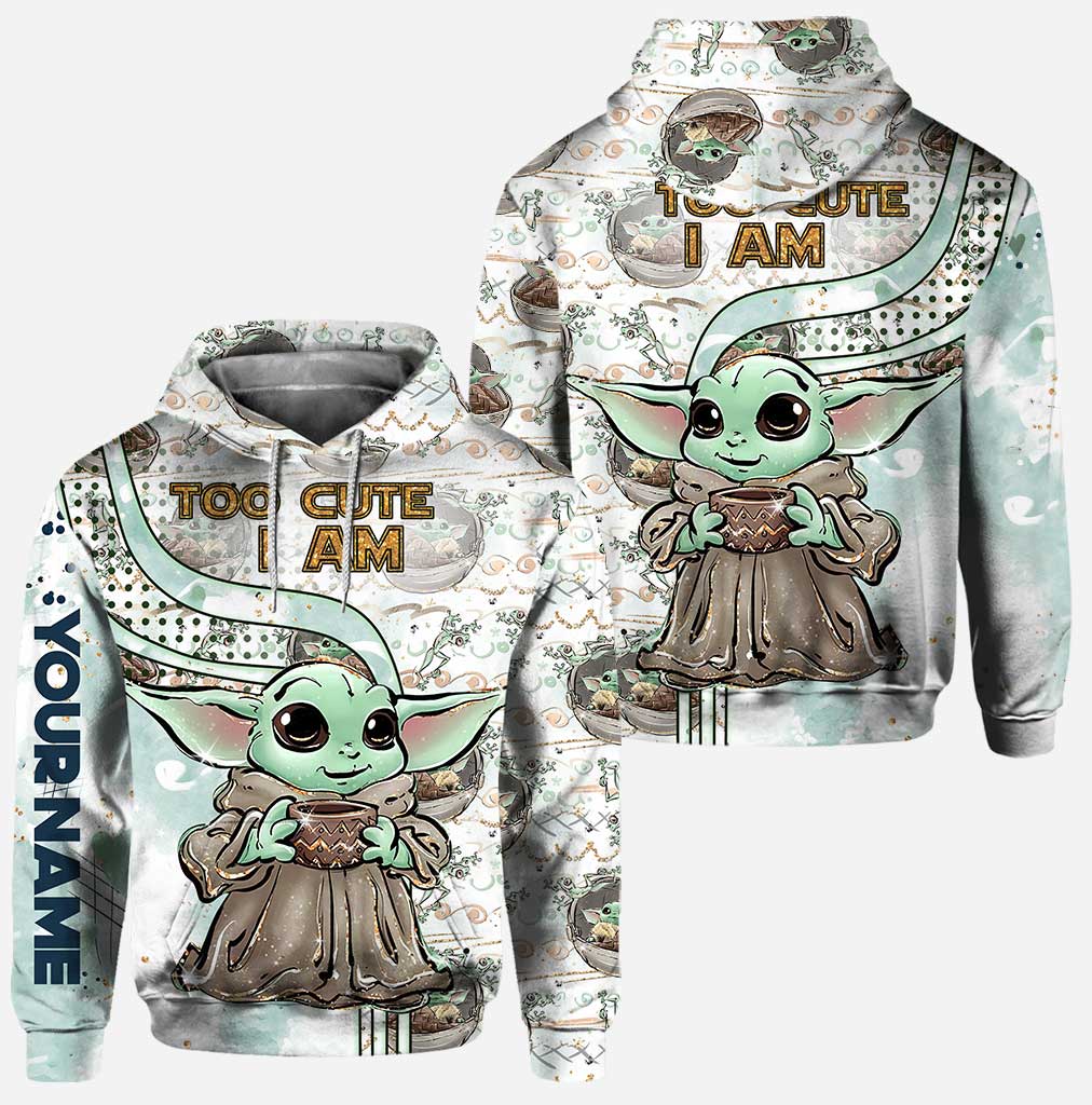 Personalized Too Cute I Am Hoodie and Leggings Set for Kids Hoodie & Leggings GradoCreations