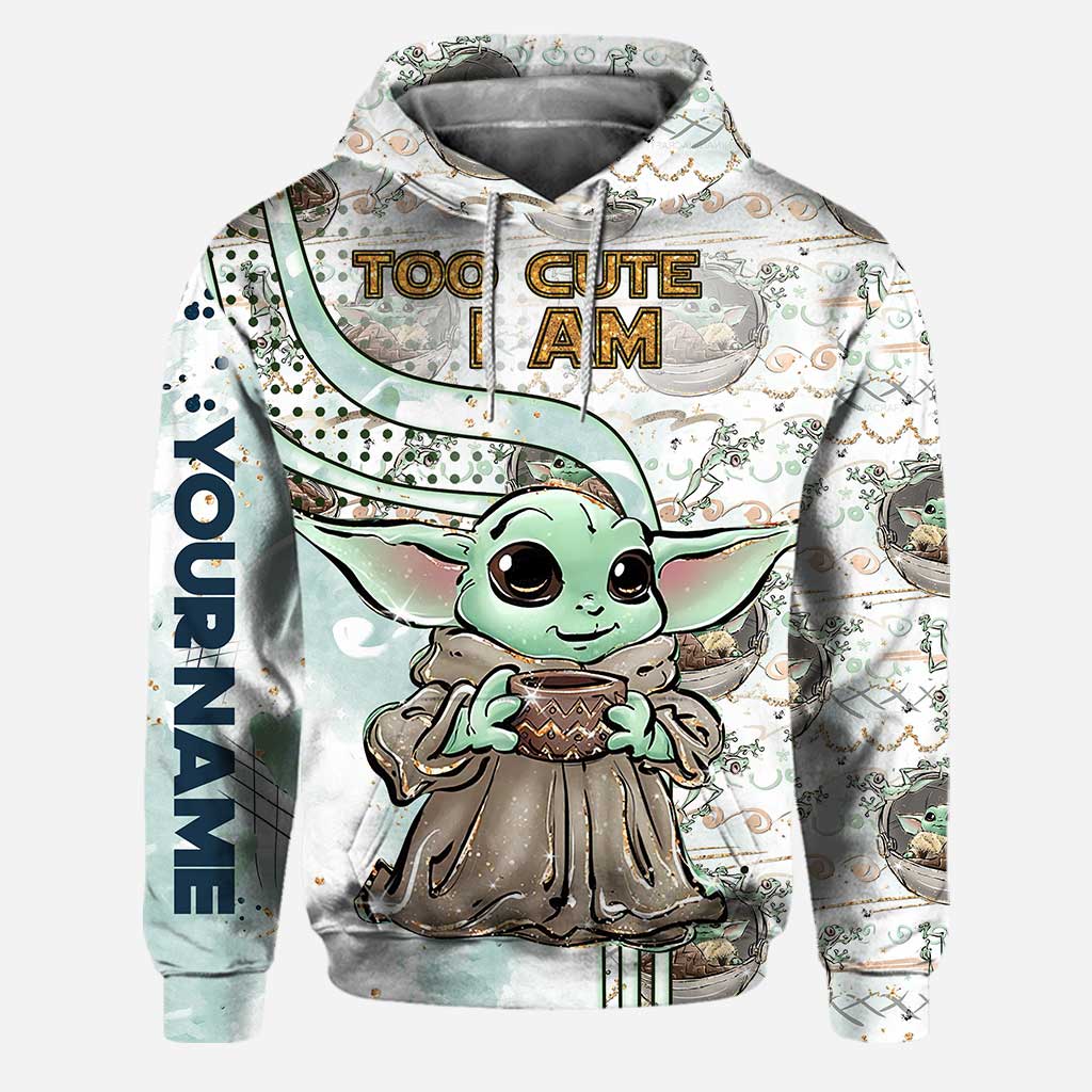 Personalized Too Cute I Am Hoodie and Leggings Set for Kids Hoodie & Leggings GradoCreations