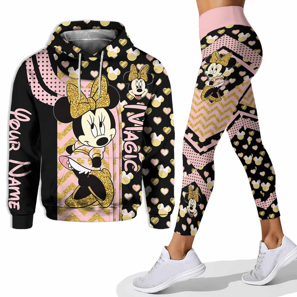 Personalized Minnie Mouse Hoodie and Leggings Set for Kids Hoodie & Leggings GradoCreations
