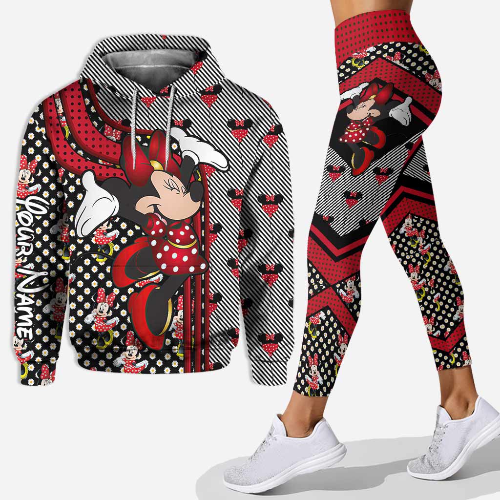 Personalized Minnie Mouse Ears Hoodie & Leggings Set Gift for Kids Hoodie & Leggings GradoCreations