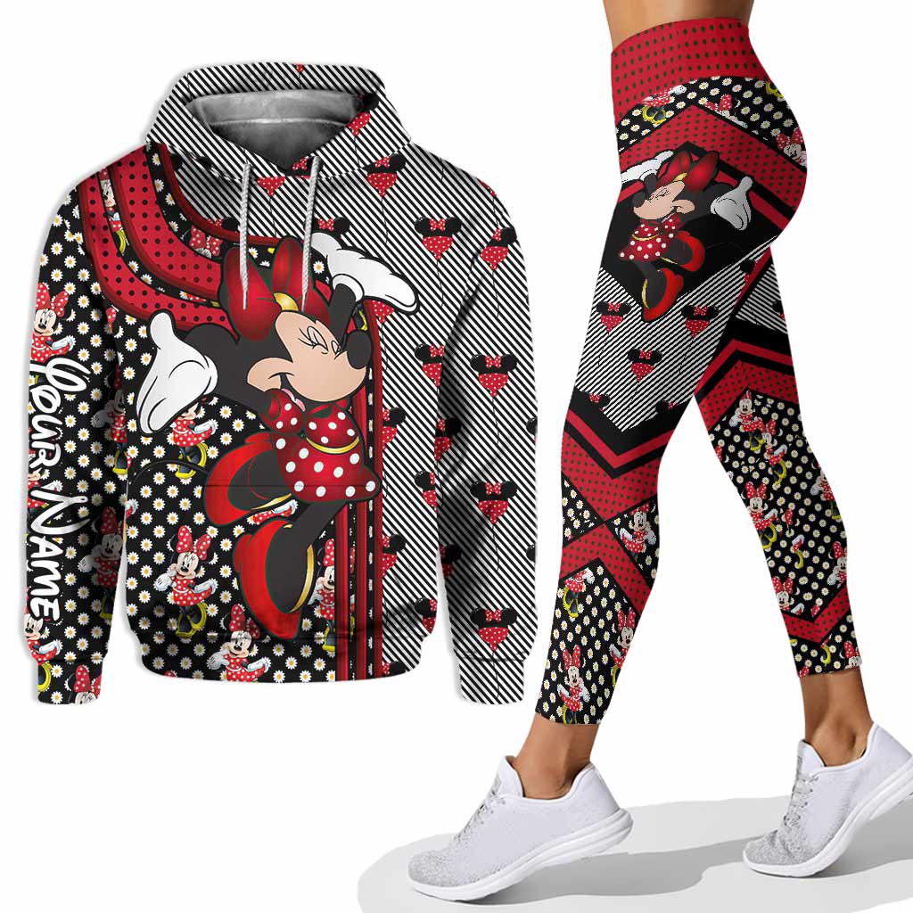 Personalized Minnie Mouse Ears Hoodie & Leggings Set Gift for Kids Hoodie & Leggings GradoCreations