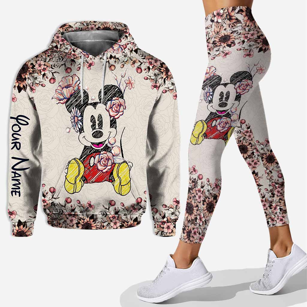 Personalized Mickey Mouse Hoodie and Leggings Set for Women Hoodie & Leggings GradoCreations