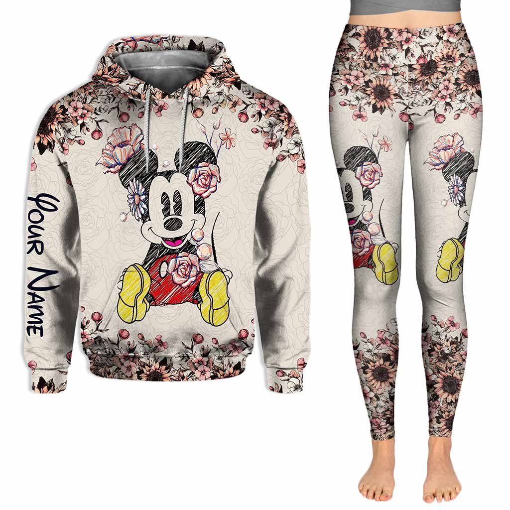 Personalized Mickey Mouse Hoodie and Leggings Set for Women Hoodie & Leggings GradoCreations