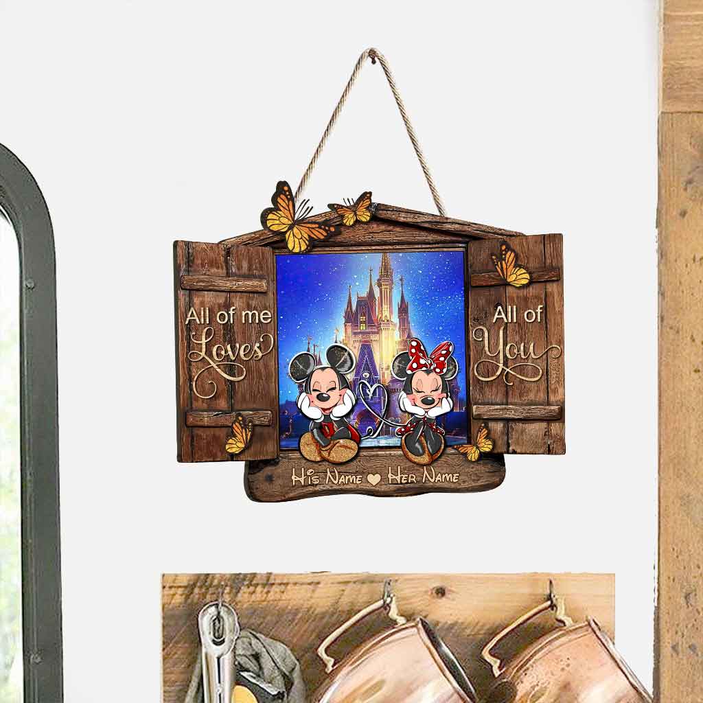 Personalized All Of Me Loves All Of You Wood Sign Gift for Couple Wood Sign GradoCreations